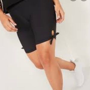 Old Navy High Waisted Powersoft Knotted Performance Biker Shorts